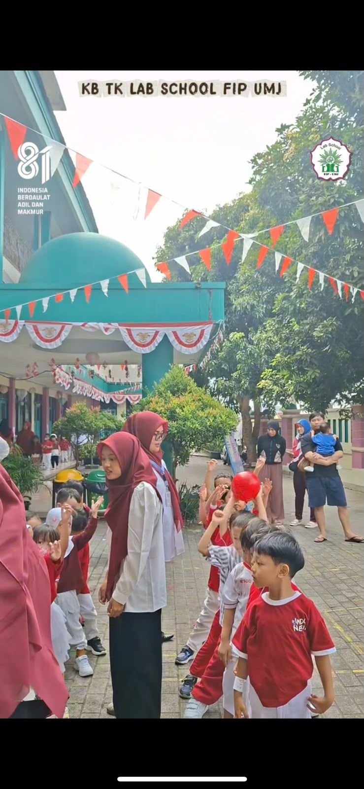 Penuh Keceriaan! KB TK Lab School FIP UMJ Gelar Lomba Semarak 17 Agustus untuk Tanamkan Cinta Tanah Air Sejak Dini