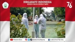 SMP LAB SCHOOL FIP UMJ Mengadakan Kegiatan Upacara Bendera dan Lomba  dalam Rangka Memeriahkan HUT RI KE 76 secara Virtual.